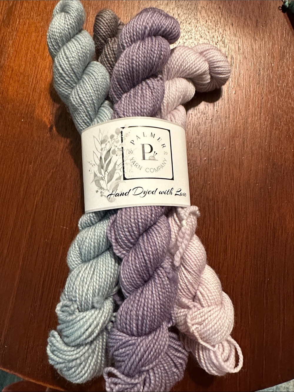 Pastel Mini Skein Set - Lavender, Pale Pink, Blue, and Gray
